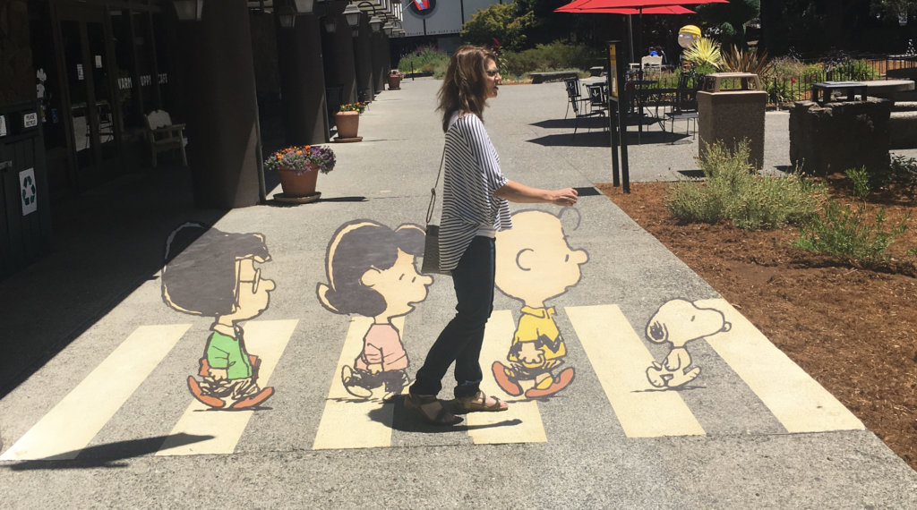 Claire Orr happy place snoopy crosswalk