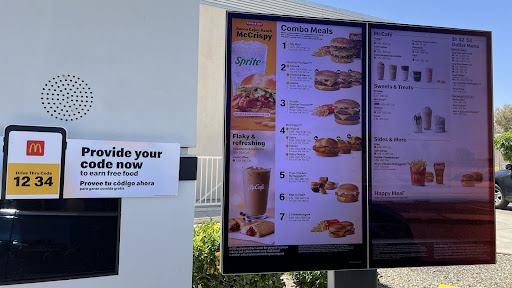 An image from a McDonald's take out counter.